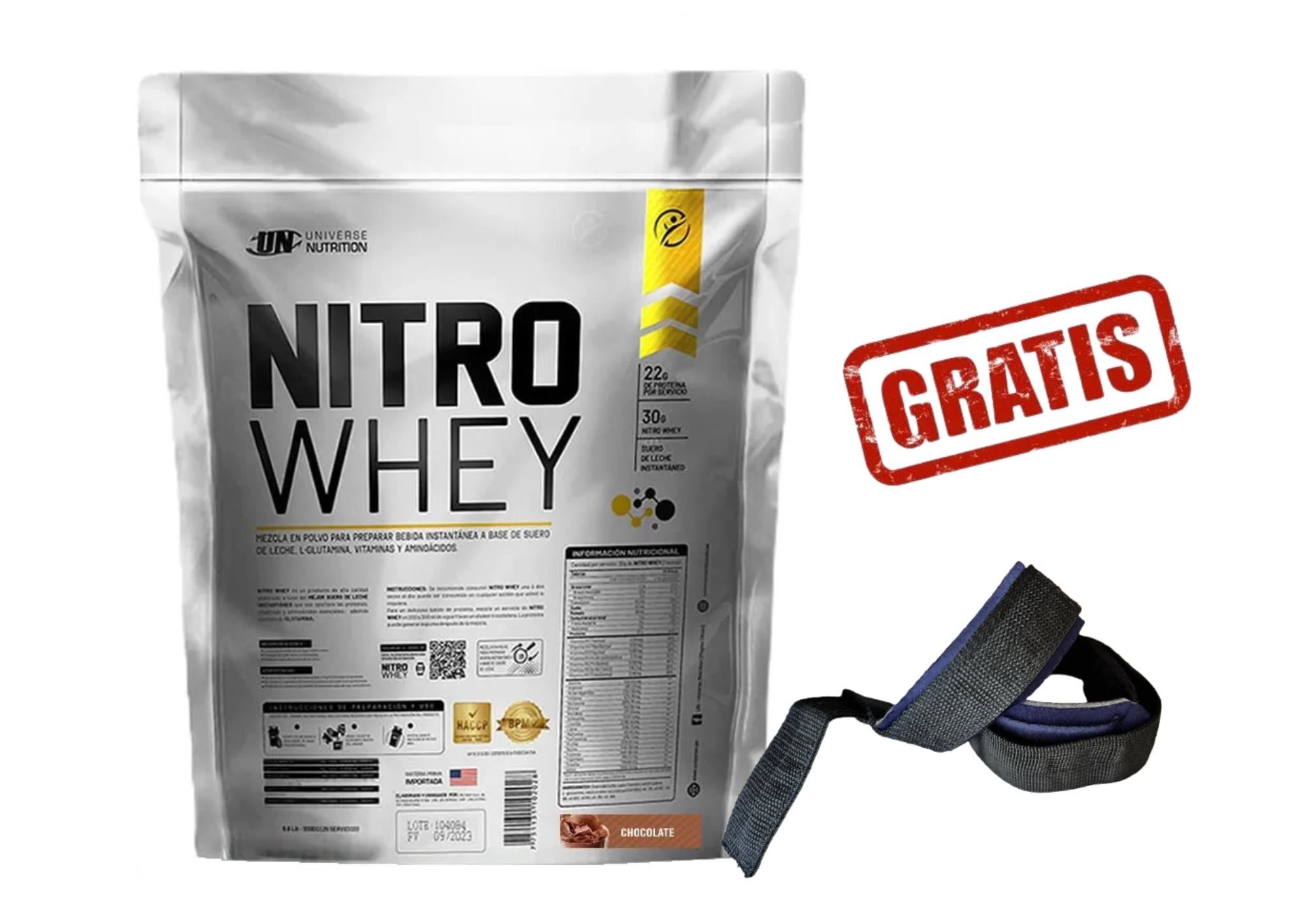 NITRO WHEY 3 KILOS CHOCOLATE + STRAPS